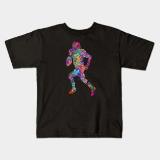 American football player watercolor Kids T-Shirt